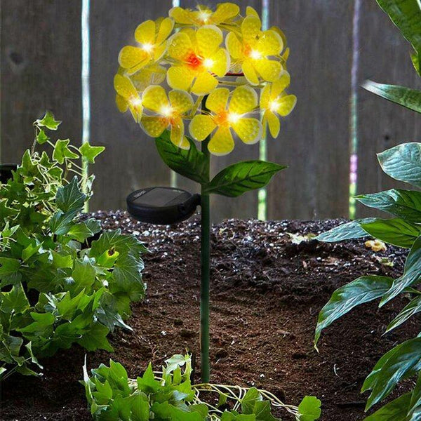 2 Solar LED Metal Flower Garden Stake Set (Set of 2)