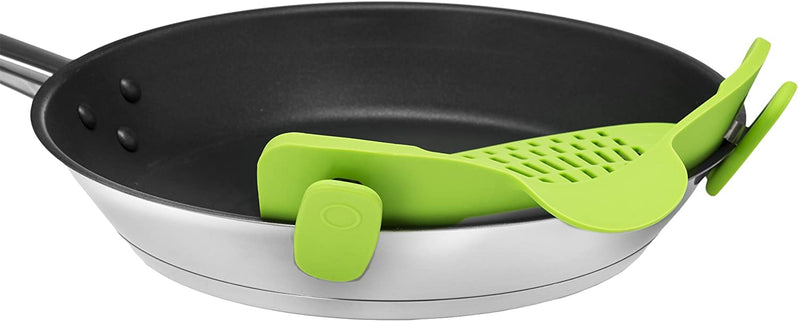 Kitchen Gizmo Snap N Strain Strainer, Clip On Silicone Colander, Fits all Pots and Bowls - Lime Green