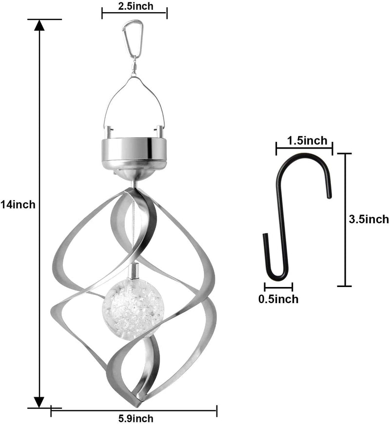 Solar Rotating Wind Chime lamp LED Colour Changing