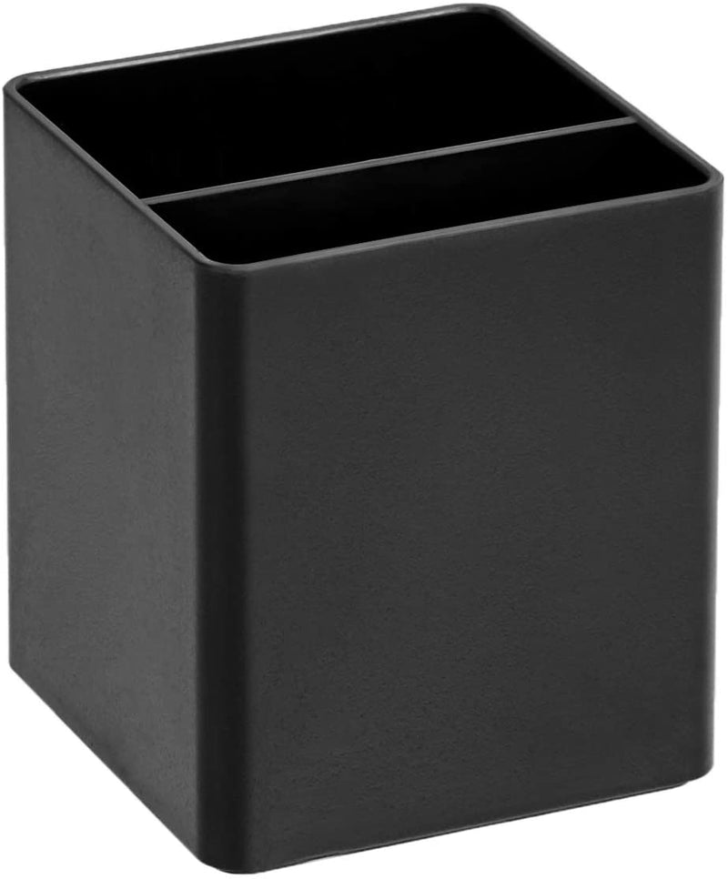 Amazon Basics Plastic Desk Organizer - Pen Cup, Black