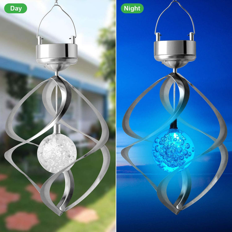 Solar Rotating Wind Chime lamp LED Colour Changing