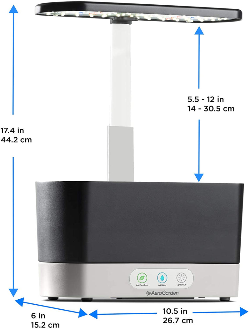 AeroGarden Harvest-Black Indoor Hydroponic Garden