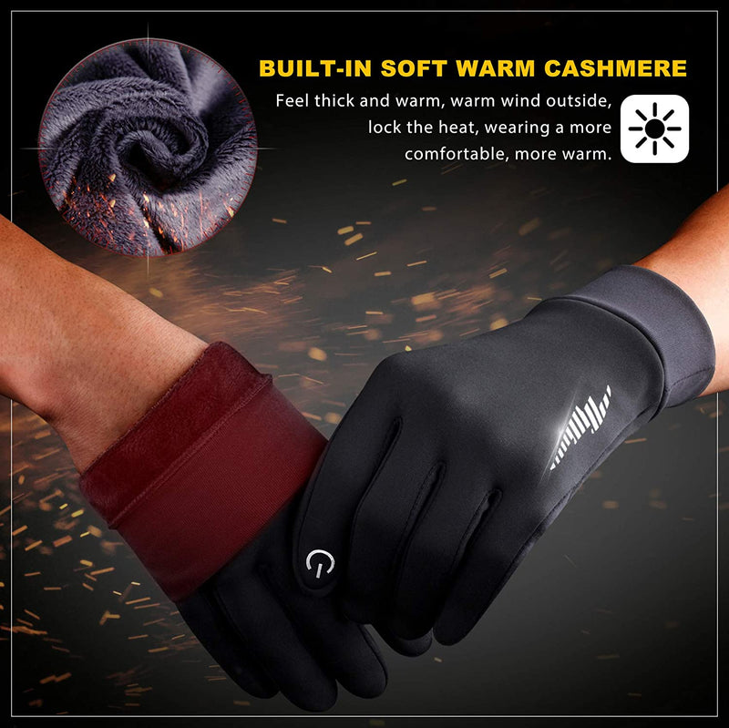 SIMARI Winter Gloves Men Women Touchscreen Running Gloves Cold Weather Warm Gloves Driving Cycling Texting Workout Training