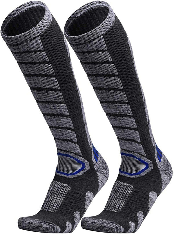 WEIERYA Ski Socks 2 Pairs Pack for Skiing, Snowboarding, Cold Weather, Winter Performance Socks