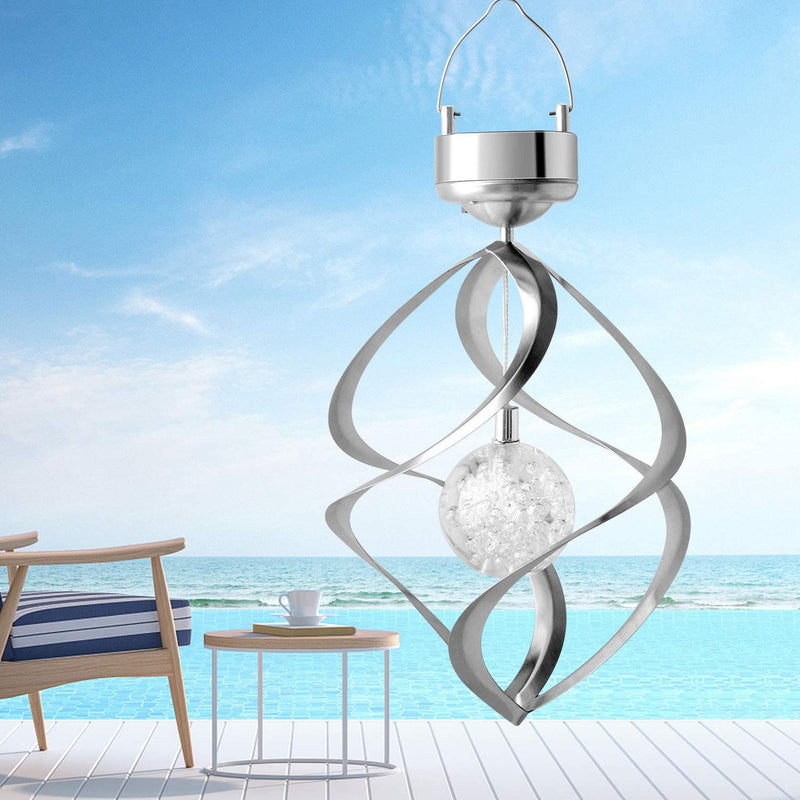 Solar Rotating Wind Chime lamp LED Colour Changing