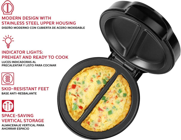 Holstein Housewares HH-0937012SS Omelet Maker, Black