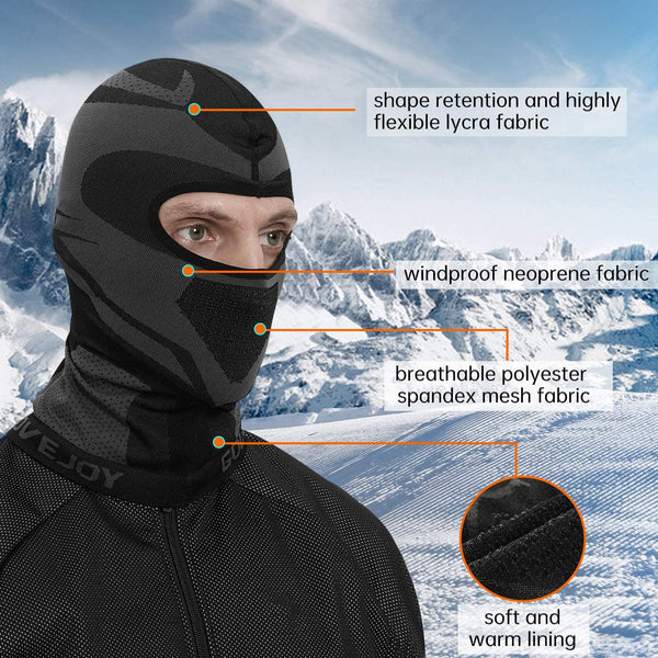 2020 Newest Balaclava Face Mask, Warm Windproof Ski Mask, Motorcycle Neck Warmer Hood Winter Gear for Men Women