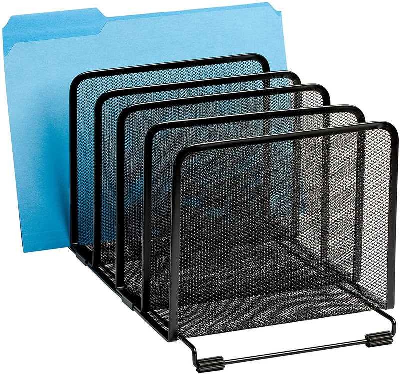 Rolodex Mesh Collection Stacking Sorter, 5-Section, Standard Packaging