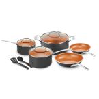 10-Piece Ti-Ceramic Nonstick Coating Cookware Set with Utensils